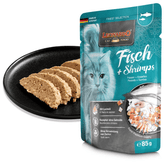 Leonardo Finest Selection Fish & Shrimps Cat Wet Food Pouch 85g
